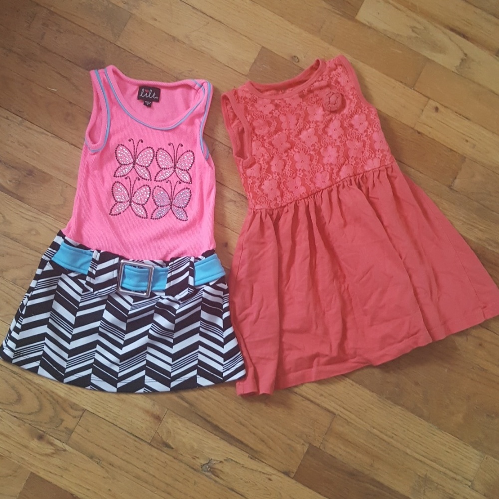 2 cute little girl dresses!